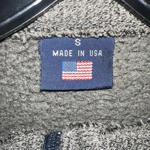 VTG San Francisco Fleece Jacket Men Sz S Gray Embroider Golden Gate Zip Made USA - Picture 6 of 9